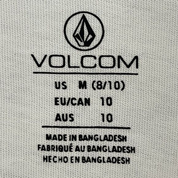 Volcom Werkin Doubles T Shirt Girls Size M Star White Long Sleeve Tee NEW - Picture 2 of 9